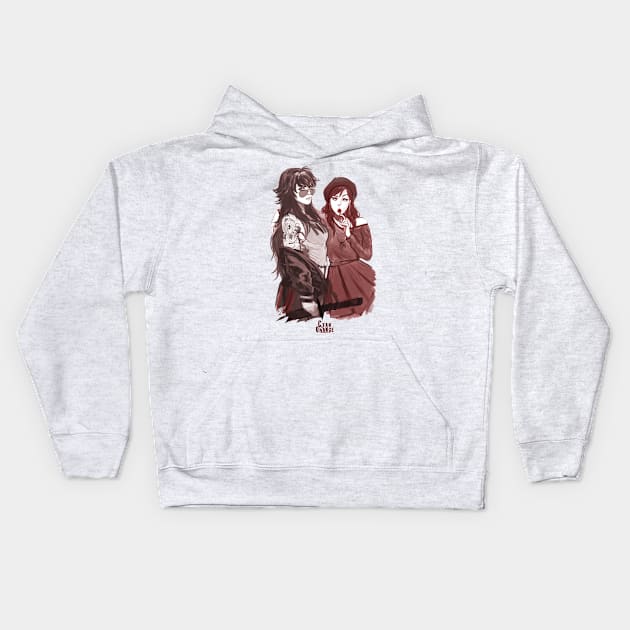 Nirvana & Raja - Sketch Edition Kids Hoodie by Cyan-Orange